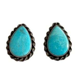 SI Zuni sterling silver turquoise earrings - GM793
